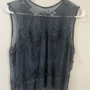 Perfect for NEW YEARS new 100% silk, beaded top by carol Horns